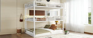English Elm Twin Xl Solid Pine Loft Bed with Built-in Led Lighting and Storage Shelves Light White W1580S00583