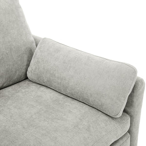 English Elm Cozy Oversized Chenille Sofa Set With Plush Double Cushions For Ultimate Comfort In Light Grey N719S001920R
