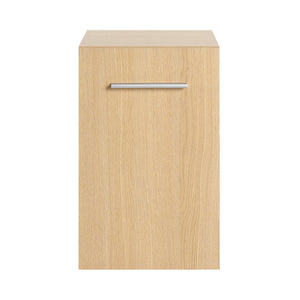 English Elm 12" Wall-mounted Oak Plywood Bathroom Linen Cabinet Slim Floating Single Door Storage W3450P440600