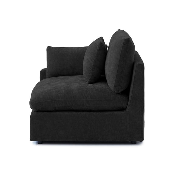 English Elm Sky Cloud Slope Modular L-Shaped Sectional Sofa In Black – Comfortable 4-Seater For Modern Living B341S00031-GIGA