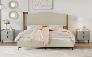 English Elm Nightstands with Marble-Pattern Top and Raised Guard, 2-Drawer Modern Bedside Tables for Storage Elegance Gray 23.4 L x 18.5 W x 9.06 H N733S332142E