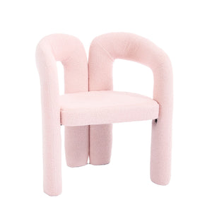 English Elm Contemporary Velvet Upholstered Barrel Accent Chair Set of 2 with Foam Seat, Steel Frame, Plush Upholstery Pink W395P224758
