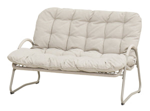 English Elm Modern Outdoor Bistro Loveseat Set Powder Coated Iron Frame Tufted Cushions Patio W3990S00009