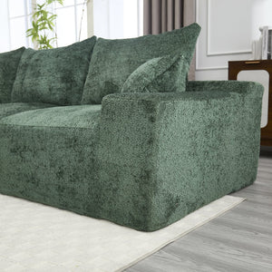 English Elm United Stylish L-Shaped Chenille Sofa - Cozy, Spacious Seating For Family Gatherings & Movie Nights W1568S00124-GIGA