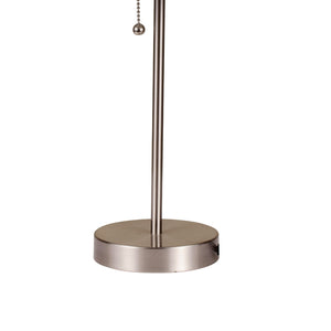 English Elm 19" Tall Metal Table Lamp - Sleek Silver Base & Elegant Black Shade For Modern Home Décor B072116161