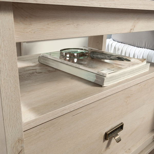 English Elm Night Stand - Versatile Brown Finish With Smooth-Glide Drawer & Open Shelf For Stylish Storage Solutions B356P367906