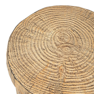 English Elm Mgo Lightweight Concrete Tree Stump Side Table Weather Resistant Indoor Outdoor Accent N776P372338N