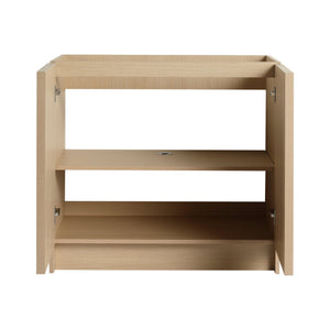 English Elm 36" Freestanding Bathroom Vanity Plywood Base Soft-close Doors Dune Oak Finish W999P392894