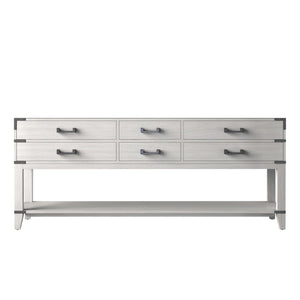 English Elm White Oak Double Bath Vanity - 80" W X 22" D, Stylish Solid Wood Design With Ample Storage Space B2731P260354-GIGA