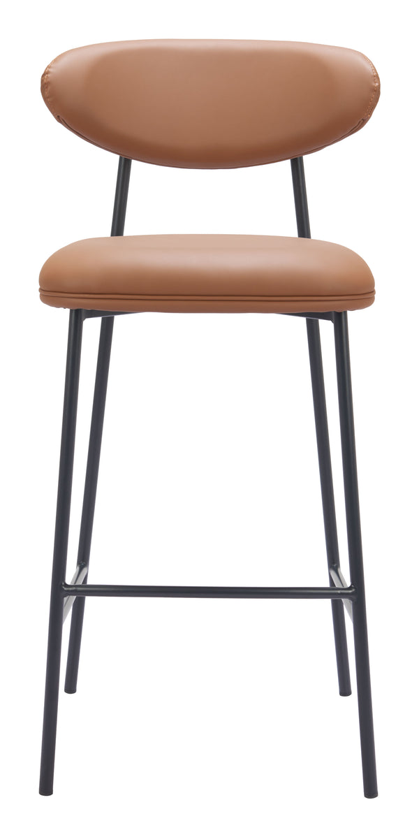 Rorun Barstool - Set of 2 Brown 110338 Zuo Modern