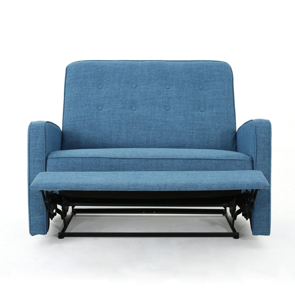 English Elm Christopher Knight Home® - 47" Wide Manual Standard Recliner with Plush Fabric Upholstery, Spacious 47" Seat, Durable Frame, Comfort Blue 61259.00MBLU