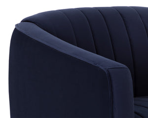 Sunpan Garrison Swivel Lounge Chair - Modern Elegance with Timeless Style and Comfortable Design Features Abbington Navy
