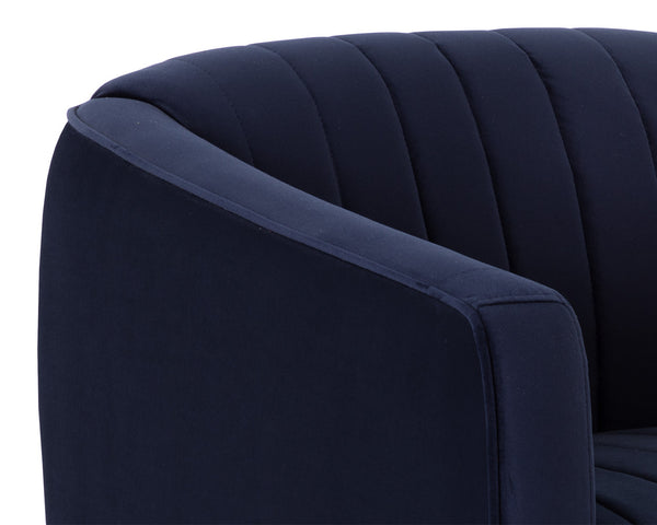 Sunpan Garrison Swivel Lounge Chair - Modern Elegance with Timeless Style and Comfortable Design Features Abbington Navy