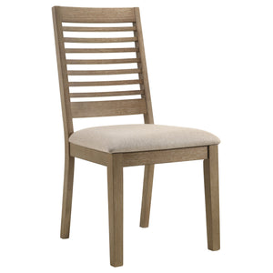 English Elm Umbarger Rubberwood 5 Piece Dining Set Wire Brushed Finish Ladderback Chairs Farmhouse B062S01662