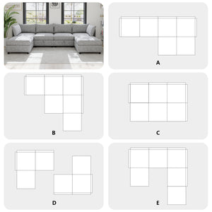 English Elm Modular Sectional Sofa - Versatile Convertible Seating With Storage, Stylish Comfort For Any Room W680S00029