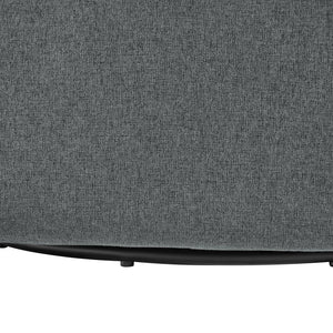 English Elm Edie Modern Grey Swivel Chair with Hemp-Like Fabric, 360° Rotation, Coil Spring Comfort, No Assembly Required B050P322599