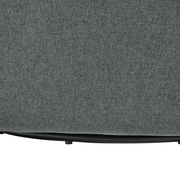 English Elm Edie Modern Grey Swivel Chair with Hemp-Like Fabric, 360° Rotation, Coil Spring Comfort, No Assembly Required B050P322599