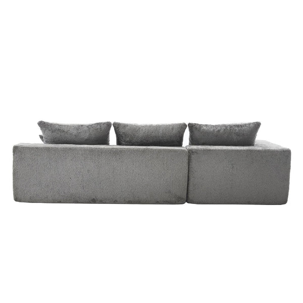 English Elm United We Win L-Shaped Chenille Sofa – Plush Comfort, Spacious Design, No Assembly Required, Modern Style W1568S00123-GIGA