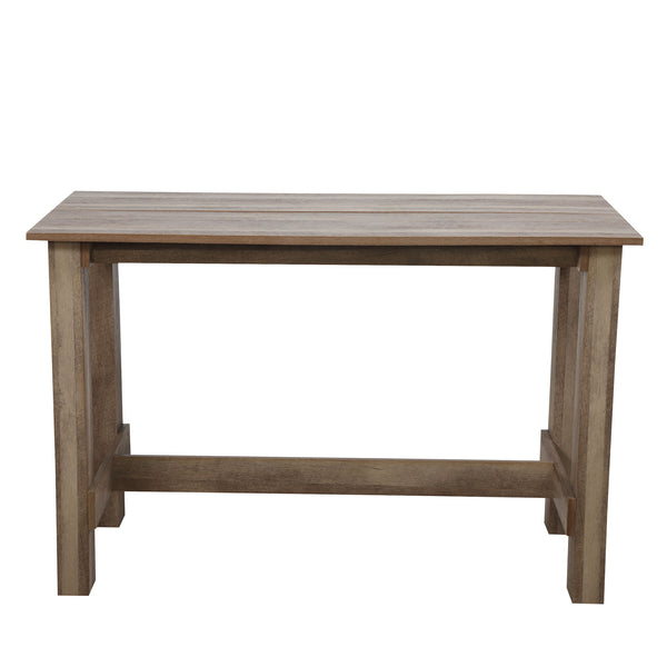 English Elm Dining Brown Multifunctional Dining Table 55.1"x25.4" Sturdy PB & MDF Board Desk for Living Room Durable Design W2181P357571