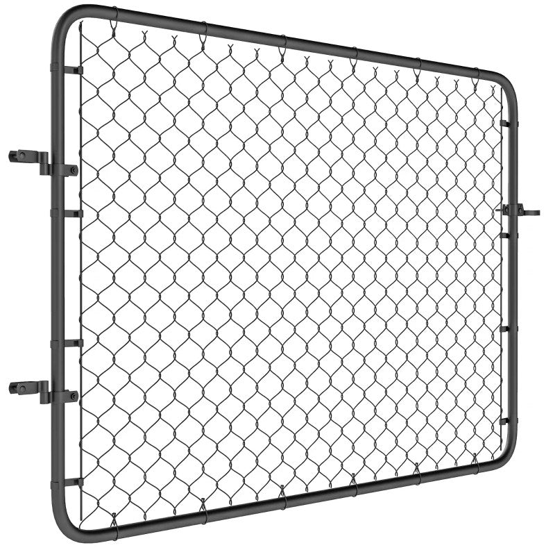 English Elm Galvanized Steel Chain Link Garden Gate Powder Coated Adjustable Yard Fence Entry T3971P421236