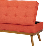 OSP Home Furnishings Katheryn Storage Bench Tangerine Fabric