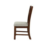 English Elm Set Of 2 Upholstered Dining Chairs In Walnut Finish