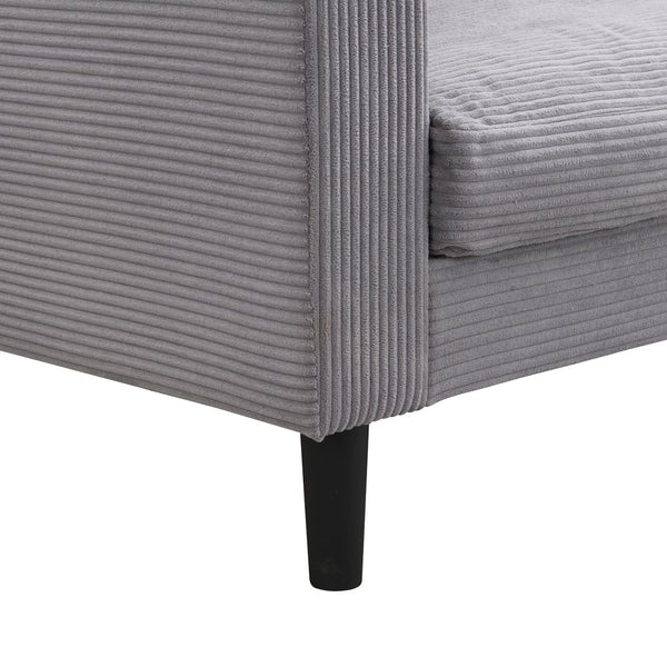 English Elm 74" Three Seat Sofa Hardwood Frame High Density Foam Upholstered Modern Living Room Light Gray W311P221220