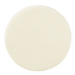 English Elm Loni Faux Sheepskin Round Ottoman with Hidden Storage and Solid Wood Legs B056P412632