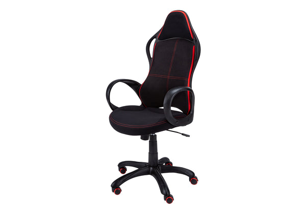 English Elm Office Gaming Chair with Ergonomic High-Back, Thick Padded Seat, Tilt Lock, 360° Swivel Mobility Black 32 L x 11 W x 26 H B2710P219665