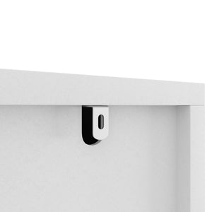 English Elm Black Nine Drawer Wide Dresser Matte Wood Chest with Wavy Relief Panels Bedroom Storage White W409P307539