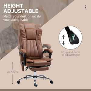 English Elm Office Chair Retro Low Back Microfiber Seating with Tilt and Pneumatic Height Adjust T3971P407992