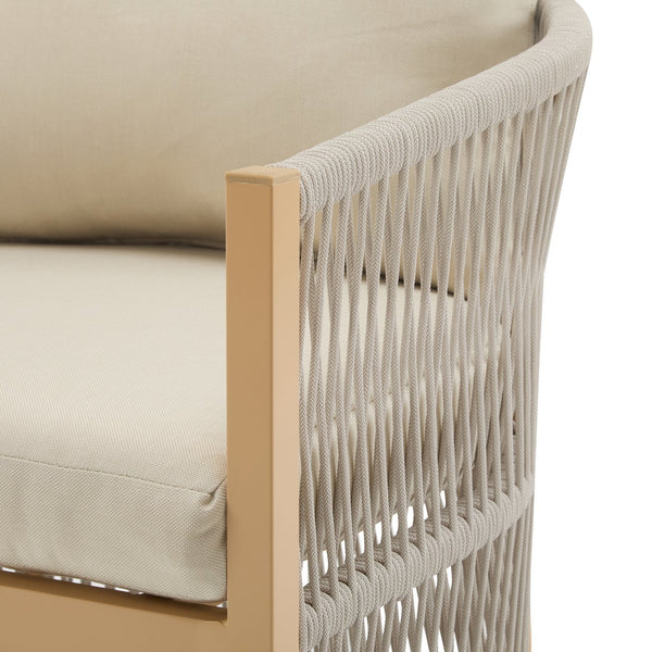 English Elm Christopher Knight Home® - [Set Of 2] Modern Beige Curved Aluminum Lounge Chairs With Plush Cushions For Outdoor Comfort N767P237033B_2