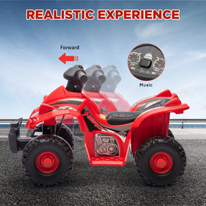 English Elm Qaba 6v Battery Powered Kids Atv Ride on Four Wheeler with Music Ages 2 to 6 W2225P249803
