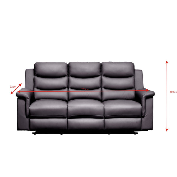 English Elm Reclining Sofa Slipcover Faux Leather Stretch Fit with Console for Media Rooms W2297P469627