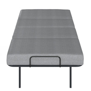 English Elm Twin Folding Guest Bed with Memory Foam Mattress Steel Frame and Lockable Casters T3963P481979