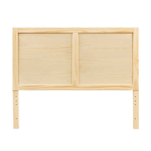 English Elm Contemporary Full Platform Bed Tall Headboard Natural Pine Wood Scandinavian Bedroom Frame B011S02455