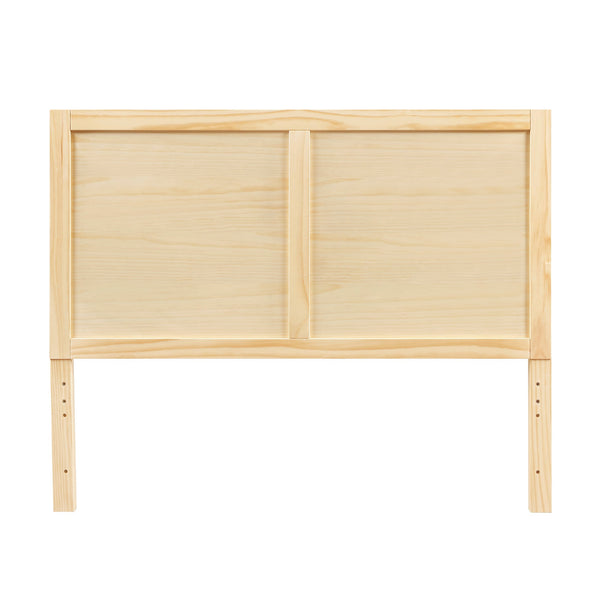 English Elm Contemporary Full Platform Bed Tall Headboard Natural Pine Wood Scandinavian Bedroom Frame B011S02455