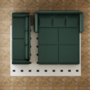 English Elm Chesterfield Sofa: 3-In-1 Faux Leather Convertible Sleeper Bed With Nailhead Trim & Comfort Pillows W1885S00105