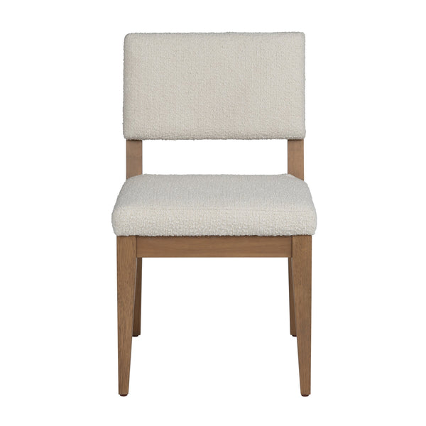 Crestview Collection Upholstered Dining Chair - Elegant Cream Linen, Sturdy Rubberwood Frame, Comfort & Timeless Style Cream Solid Wood Cvfdr1239