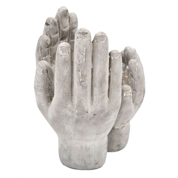 English Elm Set Of 2 Accepting Hands Cement Sculptures – Versatile Decorative Holders For Candles & Plants W2078P323696-GIGA