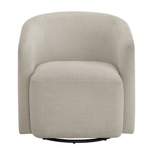 English Elm Ardena Sea Oat Swivel Barrel Chair Beige — Durable Commercial-Grade Fabric, Pocket Coil Seat, 360° Swivel B050P322592