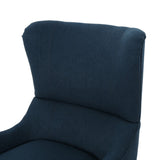 Christopher Knight Home® - Noble House - Quentin Navy Blue Fabric Sofa Chair