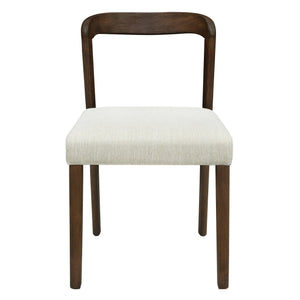 English Elm Christopher Knight Home® - Solid Rubber Wood Dining Chairs Set Of 2 - Walnut & Beige - Stylish Comfort For Modern Dining Spaces N771P292085T