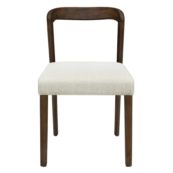 English Elm Christopher Knight Home® - Solid Rubber Wood Dining Chairs Set Of 2 - Walnut & Beige - Stylish Comfort For Modern Dining Spaces N771P292085T