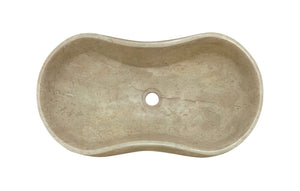 English Elm Gold Natural Marble Bathroom Vessel Sink - Polished Finish, Unique Veining, Durable & Elegant Design W1696P333268