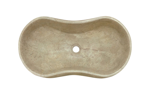 English Elm Gold Natural Marble Bathroom Vessel Sink - Polished Finish, Unique Veining, Durable & Elegant Design W1696P333268