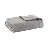 Madison Park Egyptian Cotton Casual Blanket MP51N-5167 Grey