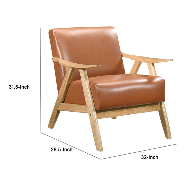 English Elm Indy Club Armchair Faux Leather Rubberwood Frame Mid-century Study Lounge Seating B056P417043