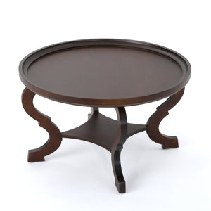 English Elm Christopher Knight Home® - COFFEE Table with Sleek Mid-Century Modern Design, Durable MDF Construction, 37.5" Round Surface Walnut 61319.00DWNT