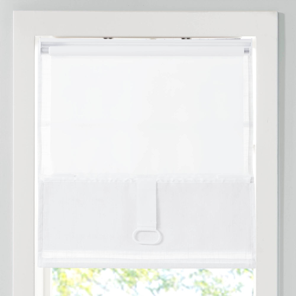 JLA Home Madison Park - Linen Kyler Roman Shade — Light‑Filtering Linen-Blend, Cordless Child-Safe Design, OEKO-TEX Certified 27 L x 64 W x 0.13H MP40-8912